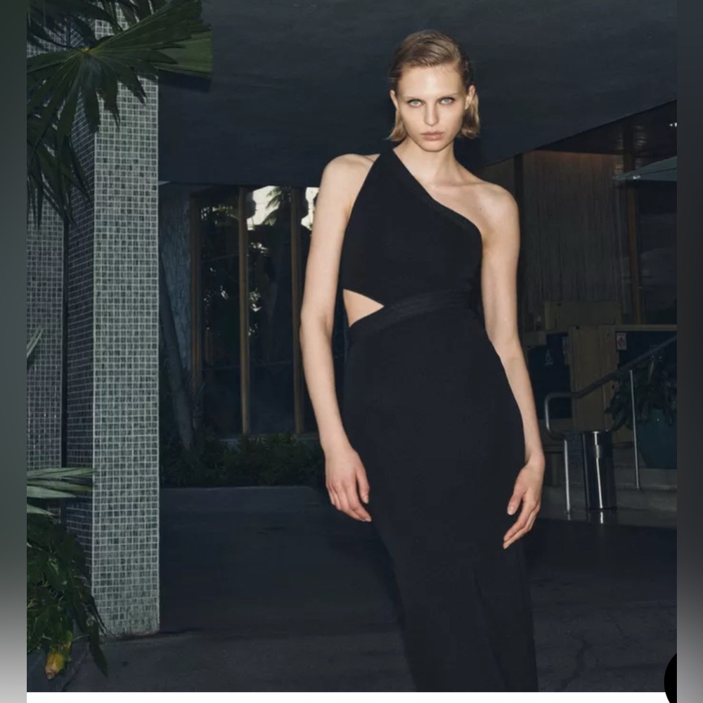 NWT Black One-Shoulder Dress